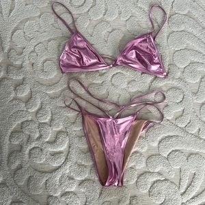 Never worn metallic string bikini